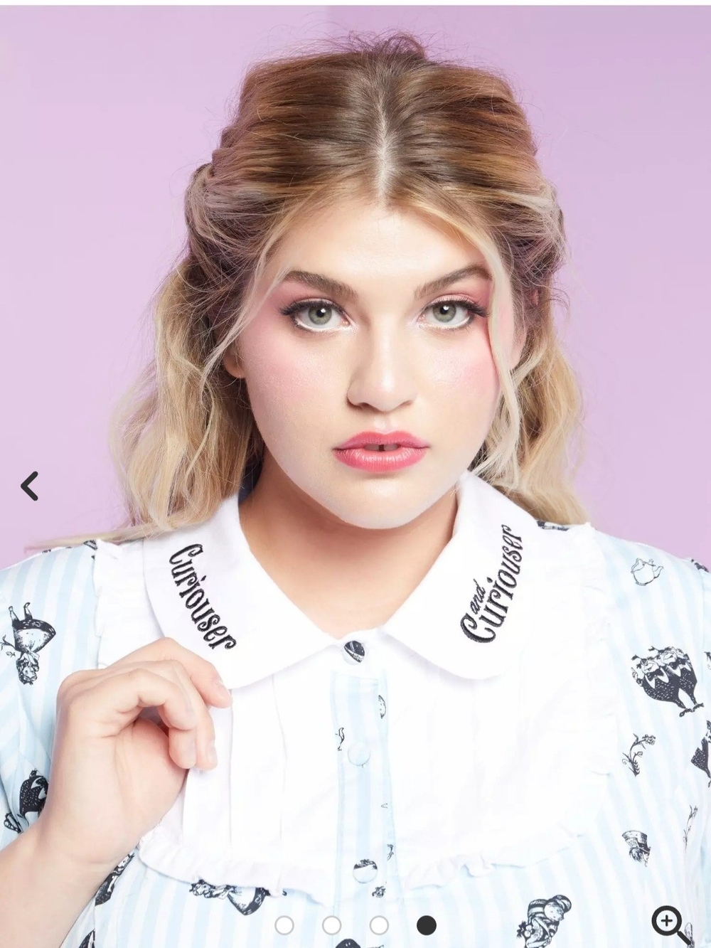 Disney Her Universe Alice In Wonderland Peter Pan Collar Mini Dress Plus Size 2x